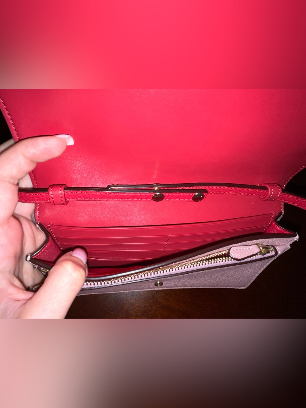 Coach Beige and Pink Signature Crossbody - Picture 3 of 3
